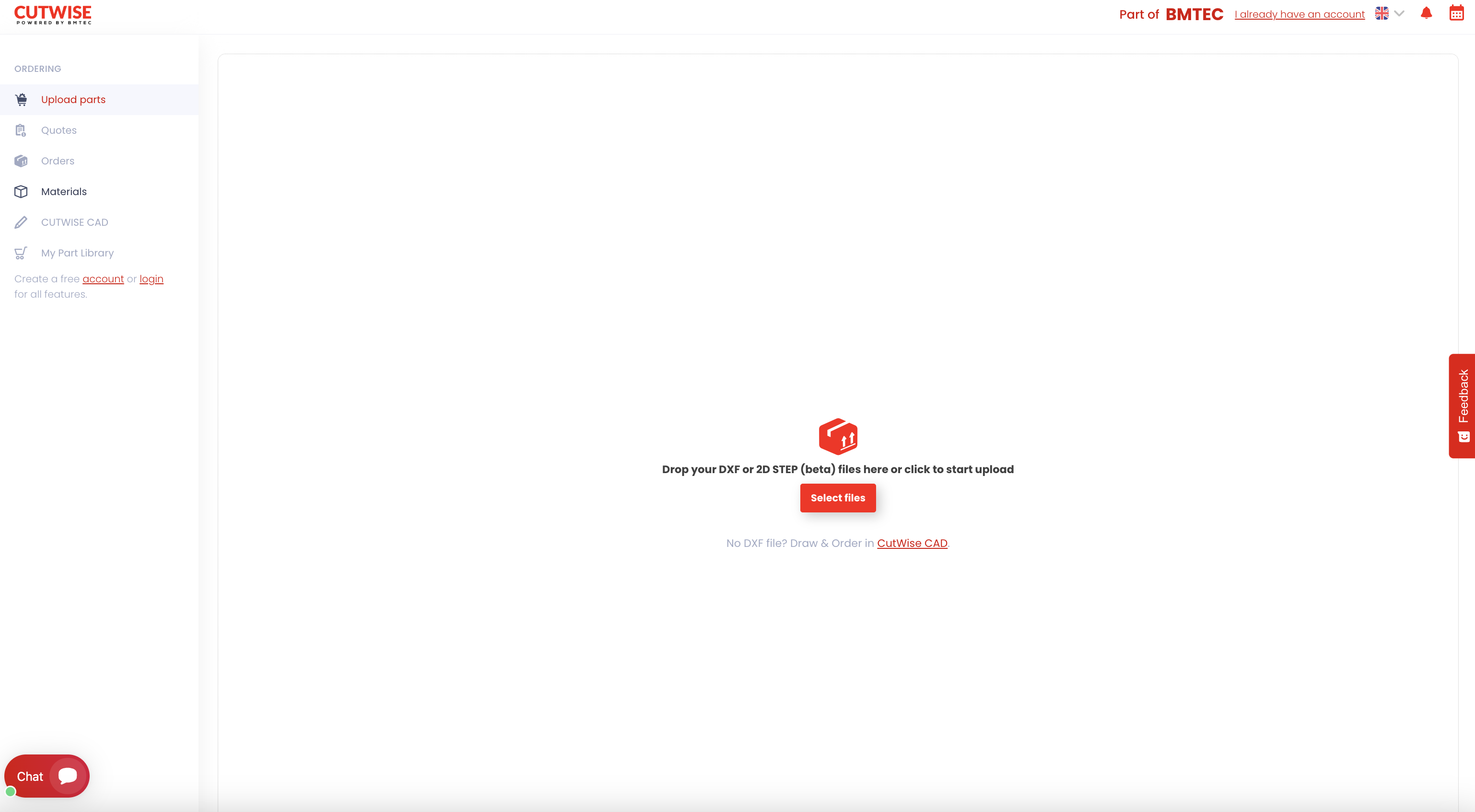 Subir archivos de diseño - CutWise